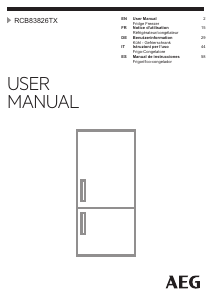 Manual AEG RCB83826TX Fridge-Freezer