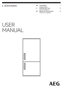 Manual AEG SCE81826ZC Fridge-Freezer