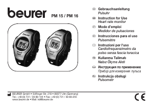 Manual Beurer PM 16 Sports Watch