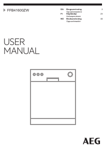 Manual AEG FFB41600ZW Dishwasher