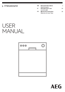 Manual AEG FFB52600ZW Máquina de lavar louça