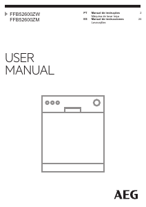 Manual AEG FFB52601ZM Máquina de lavar louça