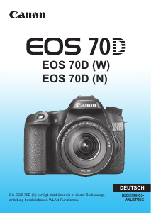 Bedienungsanleitung Canon EOS 70D Digitalkamera