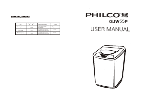 Handleiding Philco GJW55P Wasmachine
