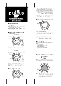 Manual Lorus V52Y Movement