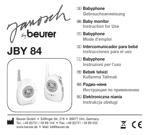 Kullanım kılavuzu Beurer JBY84 Bebek telsizi