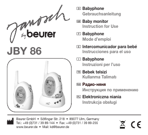 Mode d’emploi Beurer JBY86 Ecoute-bébé