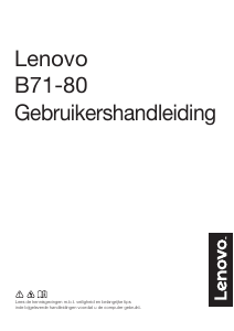 Handleiding Lenovo B71-80 Laptop