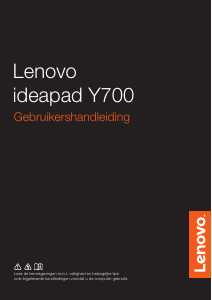 Handleiding Lenovo Ideapad Y700-15ISK Laptop