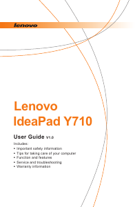 Manual Lenovo IdeaPad Y710 Laptop