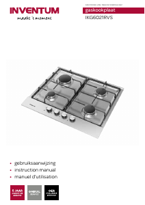 Mode d’emploi Inventum IKG6021RVS Table de cuisson