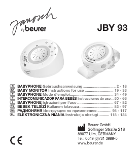 Bedienungsanleitung Beurer JBY93 Babyphone