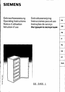Manual de uso Siemens GS21B05 Congelador