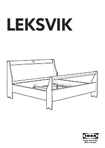 मैनुअल IKEA LEKSVIK (220x140) बैड फ्रेम