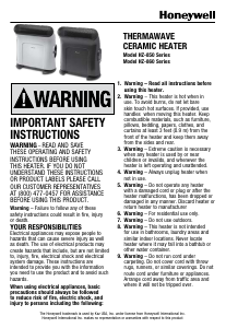 Manual Honeywell HZ-850 ThermaWave Heater