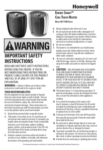Manual Honeywell HZ-7204U EnergySmart Cool Touch Heater