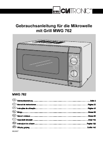 Manual de uso Clatronic MWG 762 Microondas