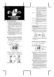 Manual Lorus W120 Movement