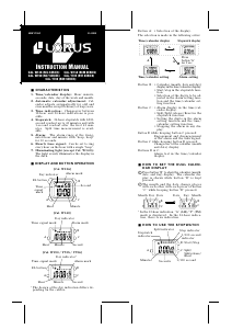 Manual Lorus W136 Movement