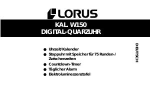 Bedienungsanleitung Lorus W150 Uhrwerk