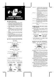 Handleiding Lorus Y735 Uurwerk