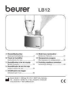 Manual Beurer LB 12 Humidifier