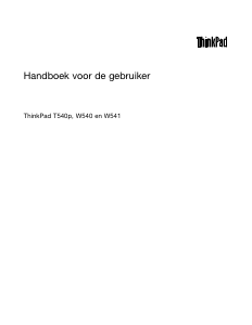 Handleiding Lenovo ThinkPad W541 Laptop