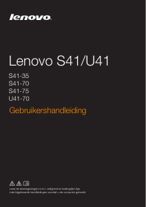 Handleiding Lenovo U41-70 Laptop