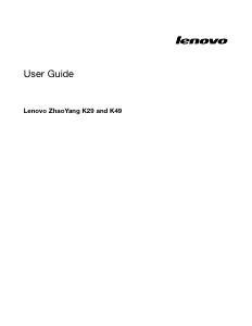 Manual Lenovo ZhaoYang K29 Laptop