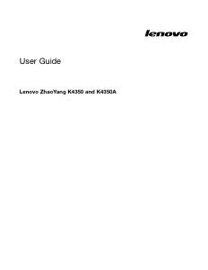 Manual Lenovo ZhaoYang K4350A Laptop