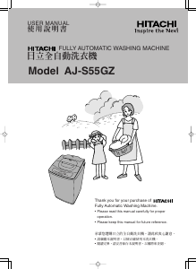 Handleiding Hitachi AJ-S55GZ Wasmachine