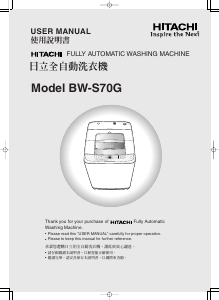 Manual Hitachi BW-S70G Washing Machine