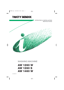 Handleiding Tricity Bendix AW 1260 W Wasmachine