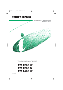 Manual Tricity Bendix AW 1460 W Washing Machine