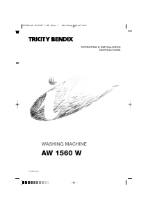 Handleiding Tricity Bendix AW 1560 W Wasmachine