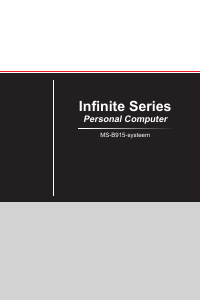 Handleiding MSI Infinite 7RA-079EU Desktop