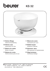 Manual de uso Beurer KS 49 Báscula de cocina