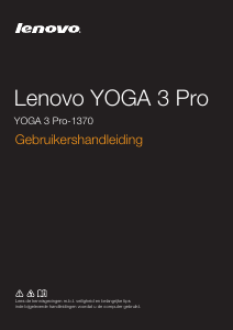 Handleiding Lenovo Yoga 3 Pro-1370 Laptop