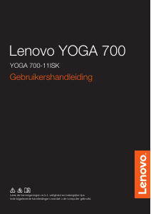 Handleiding Lenovo Yoga 700-11ISK Laptop