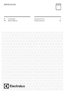 Manuale Electrolux ESF5512LOW Lavastoviglie