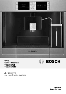 Manual Bosch TCC78K751 Coffee Machine