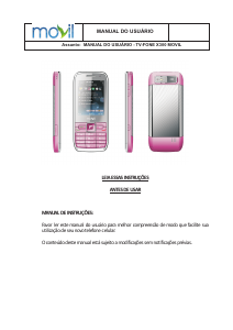 Manual Movil X300 TV Fone Telefone celular