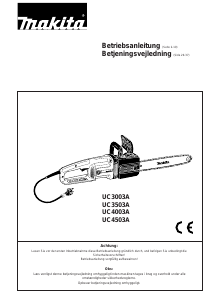 Brugsanvisning Makita UC3003A Kædesav