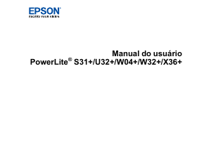 Manual Epson PowerLite W04+ Projetor