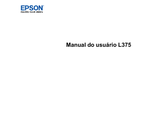 Manual Epson EcoTank L375 Impressora multifunções