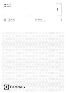 Manual Electrolux EK244SLWE Refrigerator