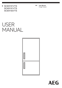 Manual AEG SCE8191VTS Fridge-Freezer