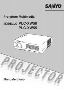 Manuale Sanyo PLC-XW50 Proiettore