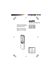 Handleiding Sanyo ICR-B160NX Audiorecorder