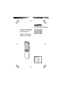 Manual Sanyo ICR-B170NX Audio Recorder